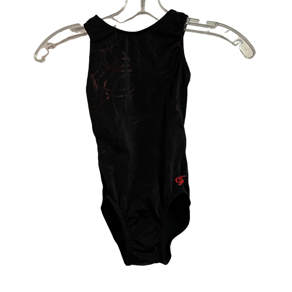 GK black and red leotard